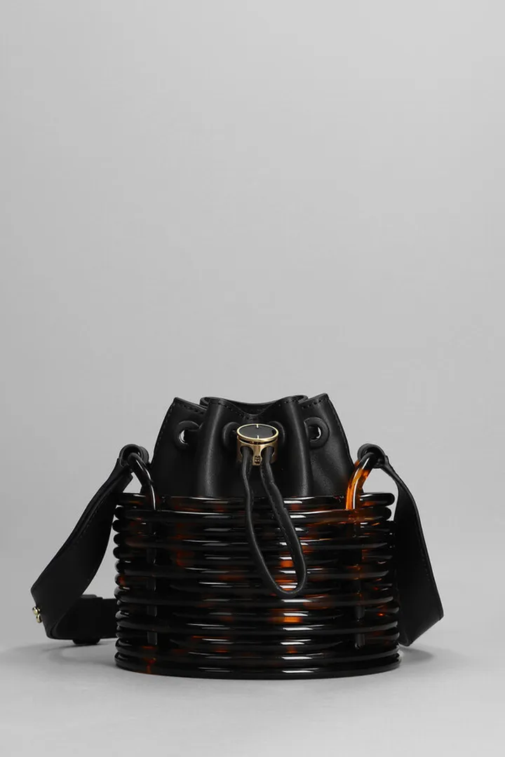 Chaya Crossbody Shoulder Bag In Brown Acrylic