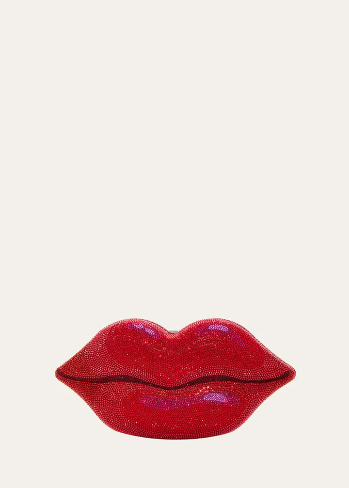 Hot Lips Crystal Clutch Bag