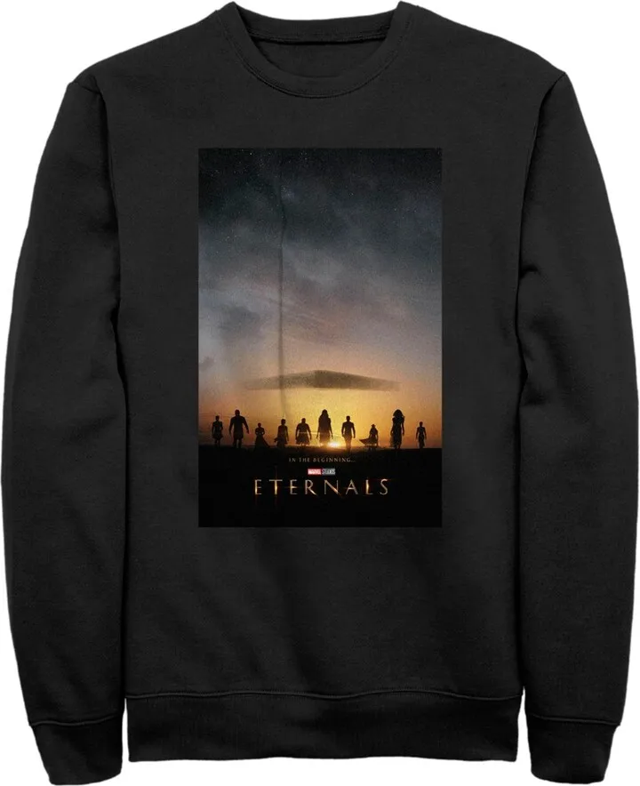Men's Marvel Eternals Movie Poster Sweatshirt - Black - Small