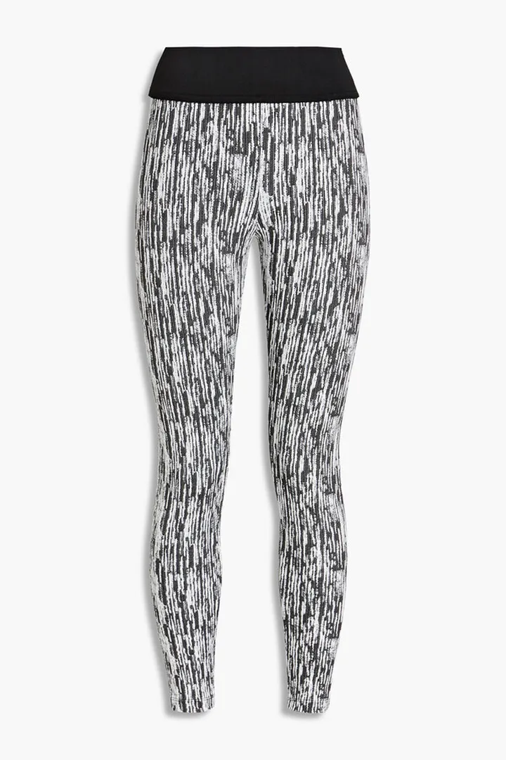 Playoff textured stretch-jacquard leggings