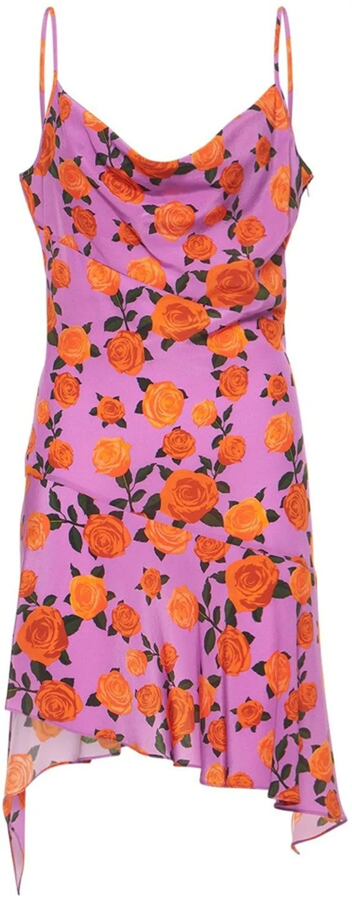 Printed silk georgette mini dress