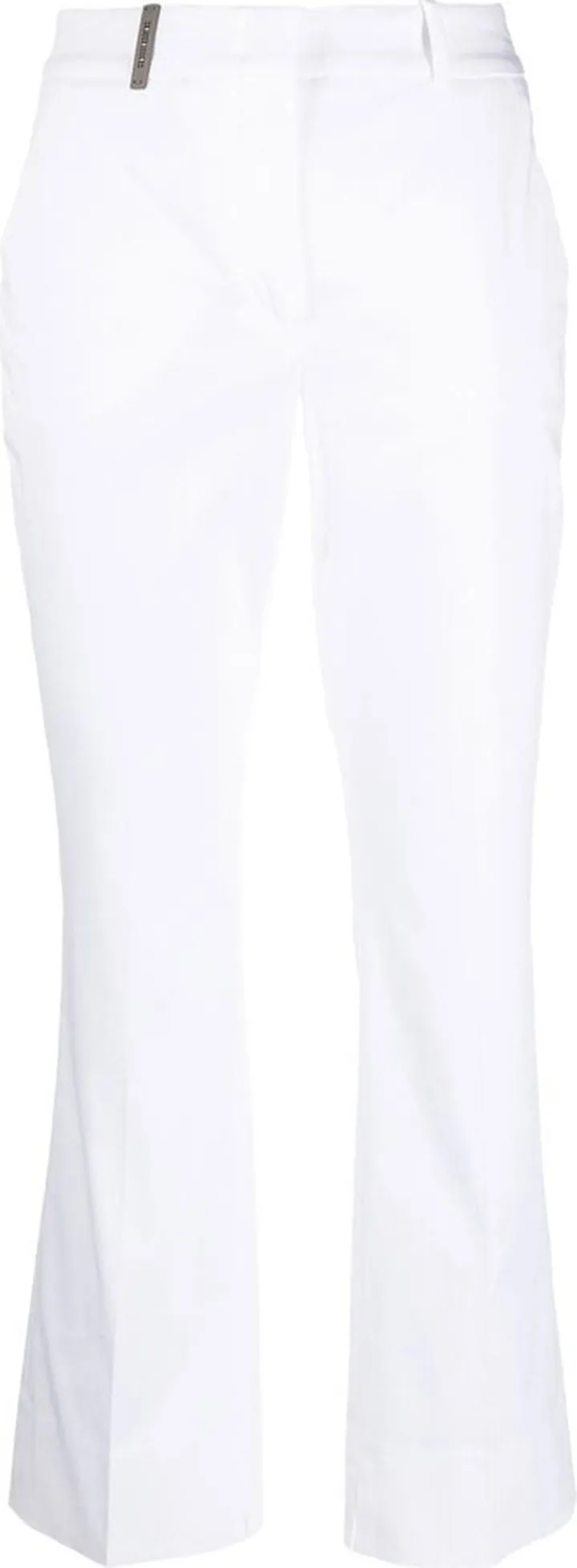 Straight-Leg Cropped Trousers