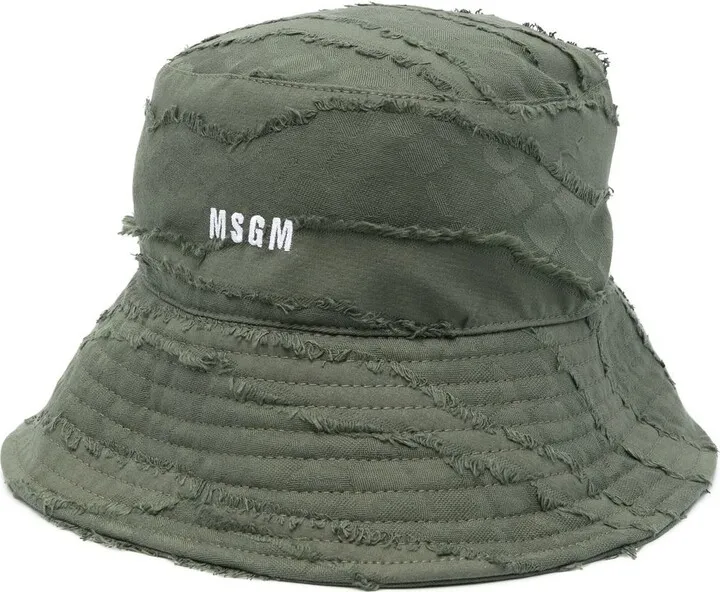 Ripped-Detail Bucket Hat
