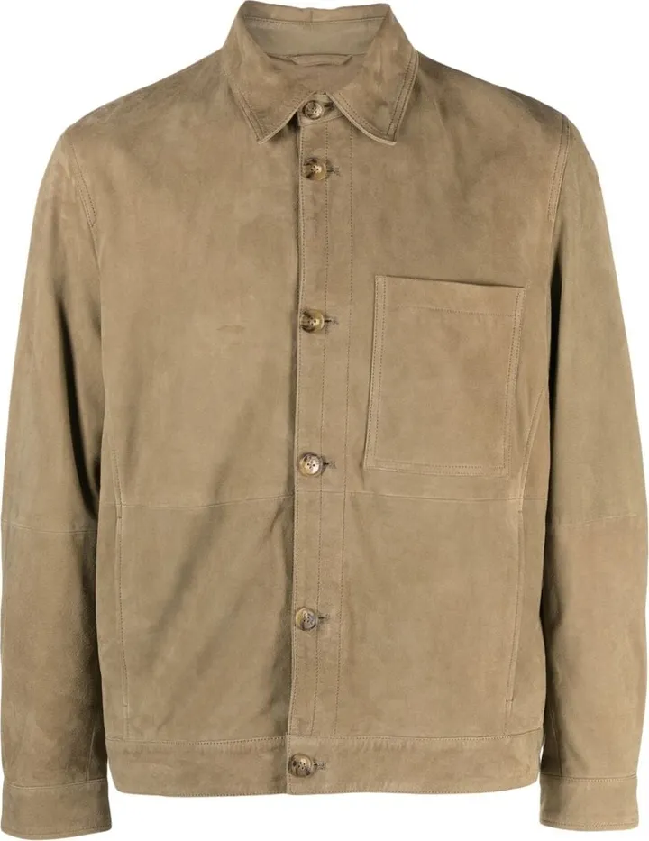Leather Shirt Jacket