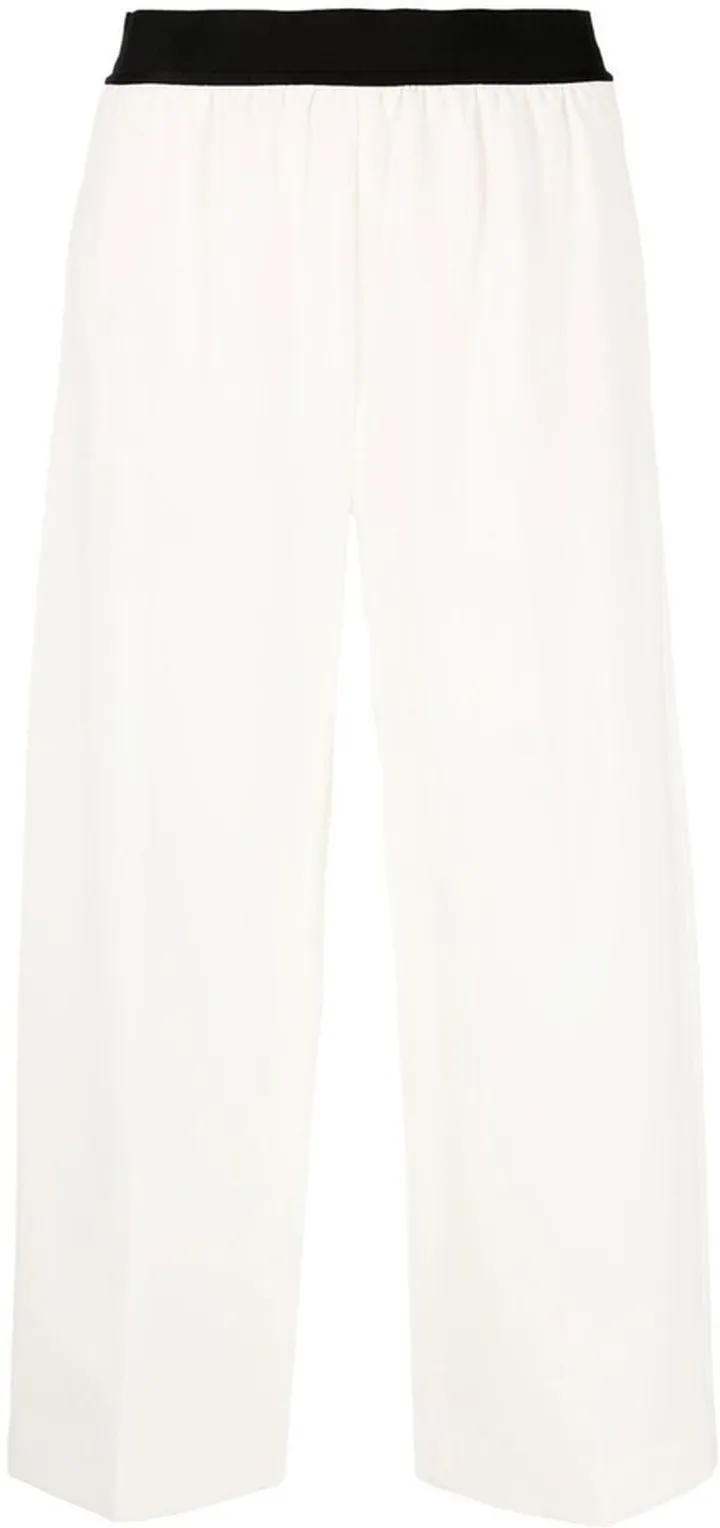 Wide-Leg Cropped Trousers