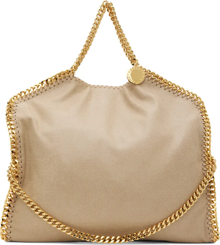 Stella McCartney Taupe Three-Chain Falabella Tote