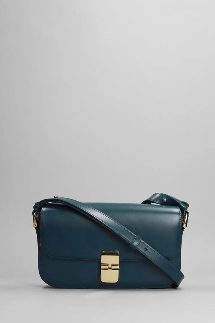 Grace Shoulder Bag In Green Leather