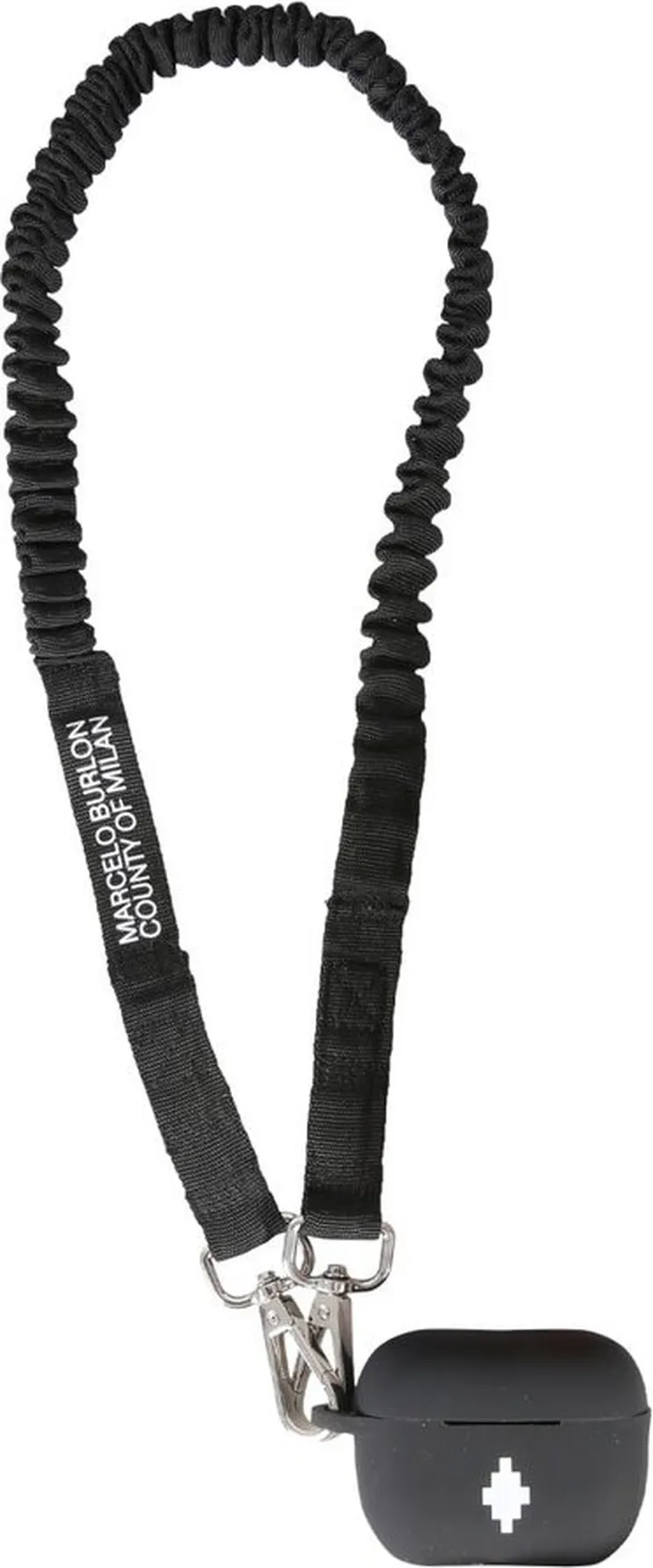 Marcelo Burlon County Of Milan Logo-Print Strap AirPods Case
