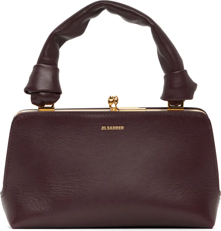 Jil Sander Burgundy Mini Goji Bag