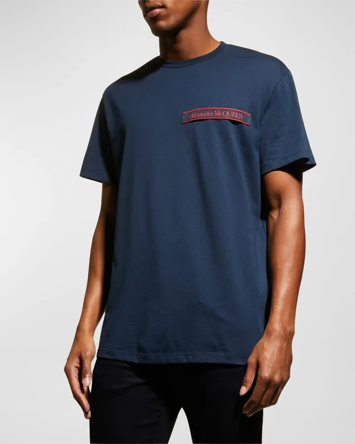 Men's Logo-Tape Crew T-Shirt