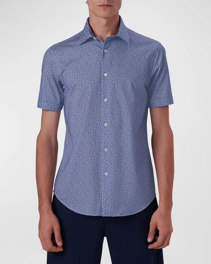 Men's OoohCotton Tech Floral Sport Shirt