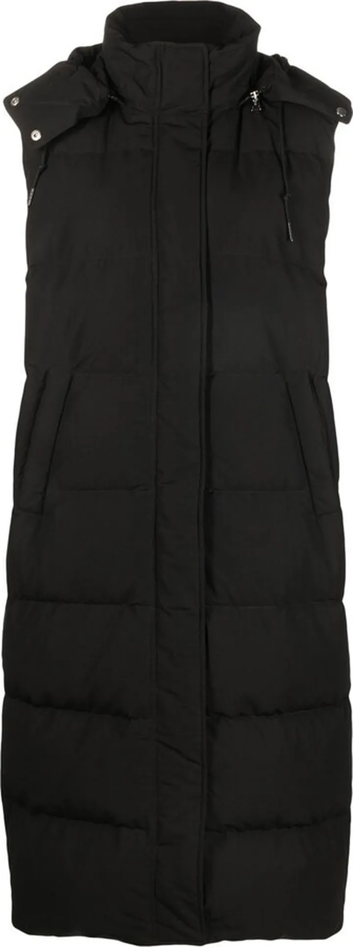 Long-Line Padded Hooded Gilet