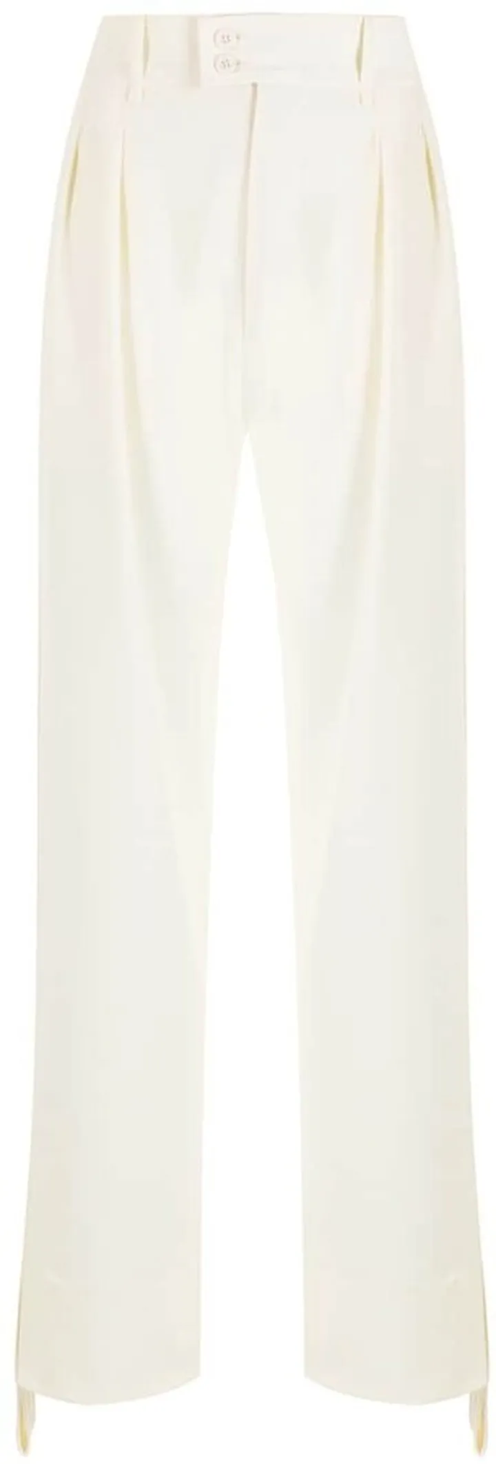 Tab Detail Straight-Leg Trousers