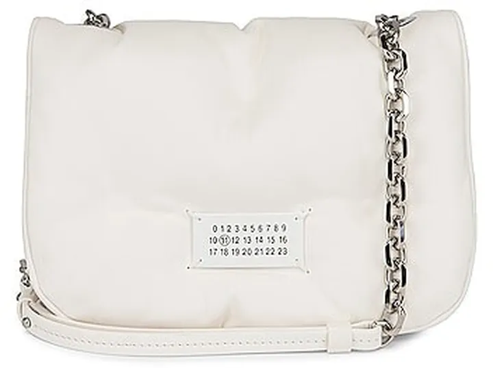 Maison Margiela Mini Glam Slam Flap Bag in White