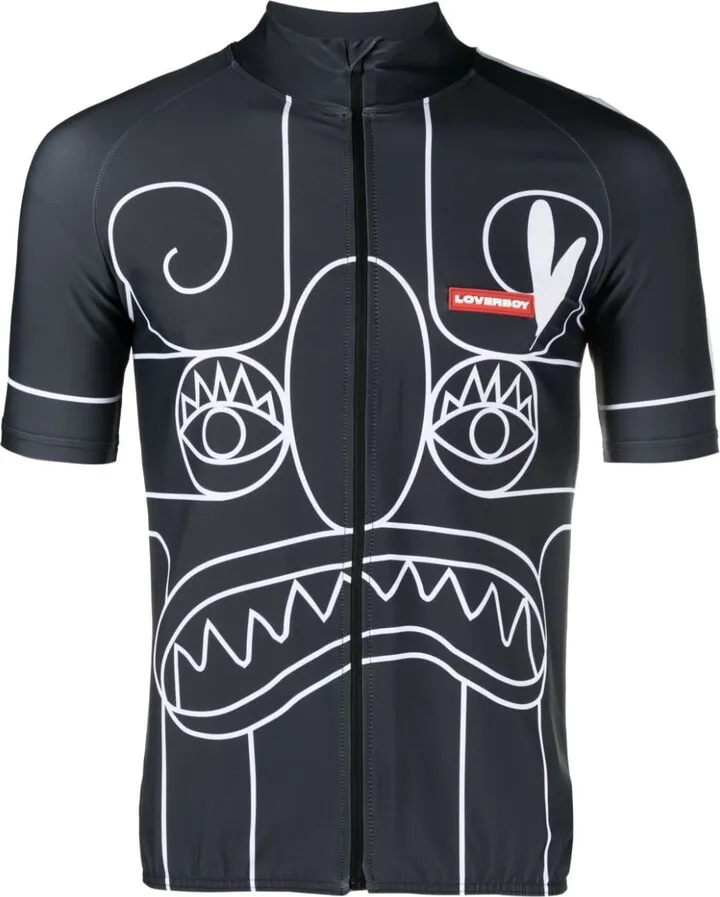 graphic-print cycling T-shirt