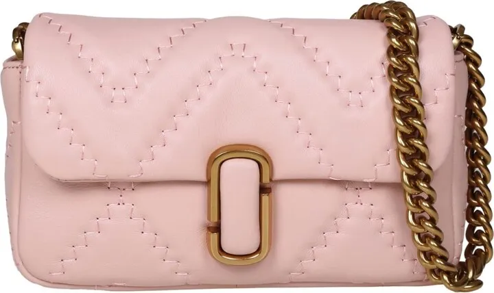 Mini Shoulder Bag In Powder Pink Leather
