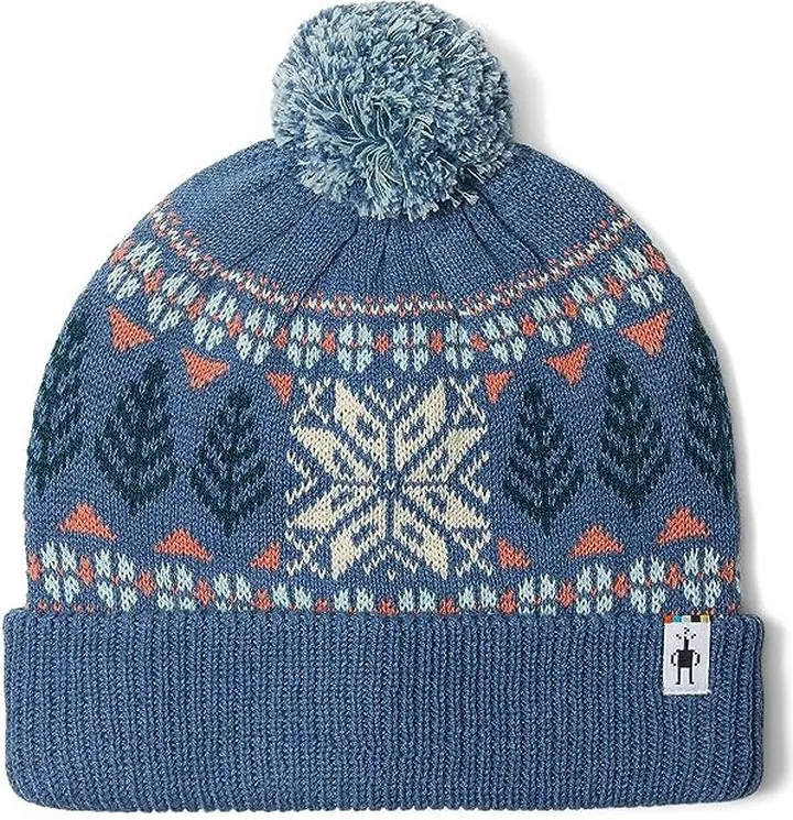 Smartwool Fair Isle Snowflake Beanie (Blue Horizon Heather) Beanies