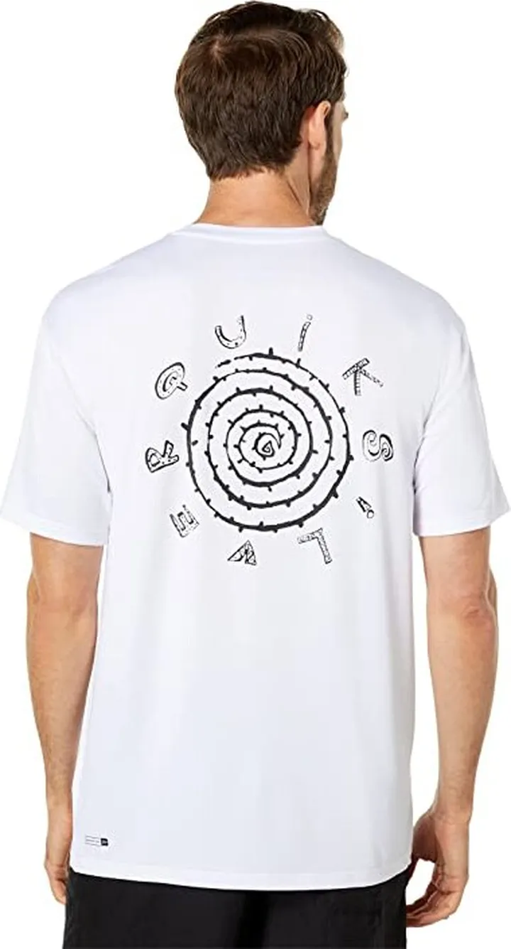 Quiksilver Mix Short Sleeve Surf Tee (White) Men's Swimwear