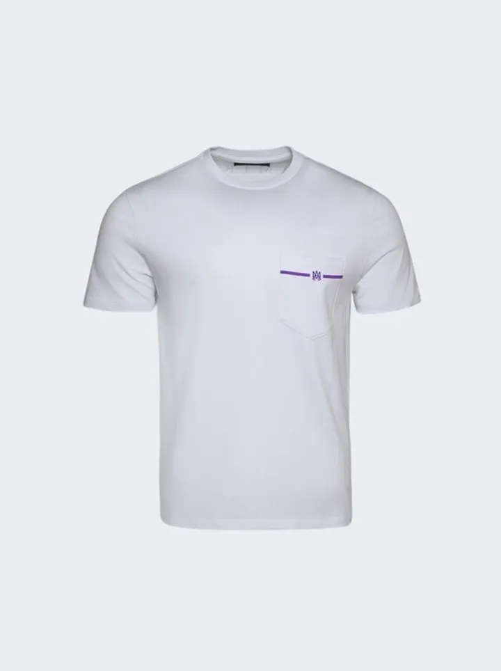 MA Pocket T-Shirt White and Purple