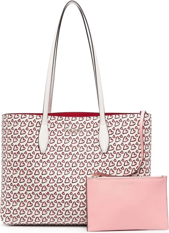 Monogram-Pattern Leather Tote Bag