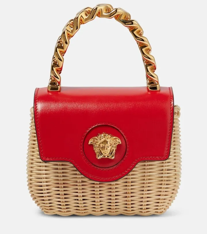 La Medusa Mini raffia tote bag
