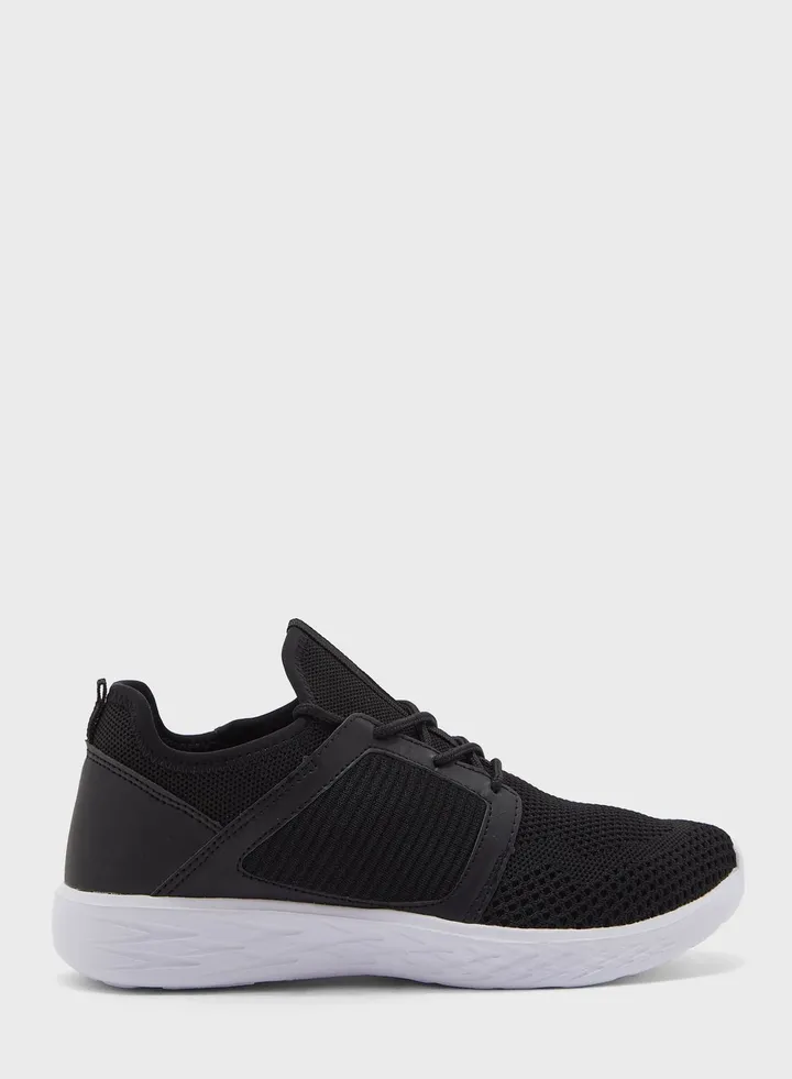 Sleek Casual Knit Sneakers