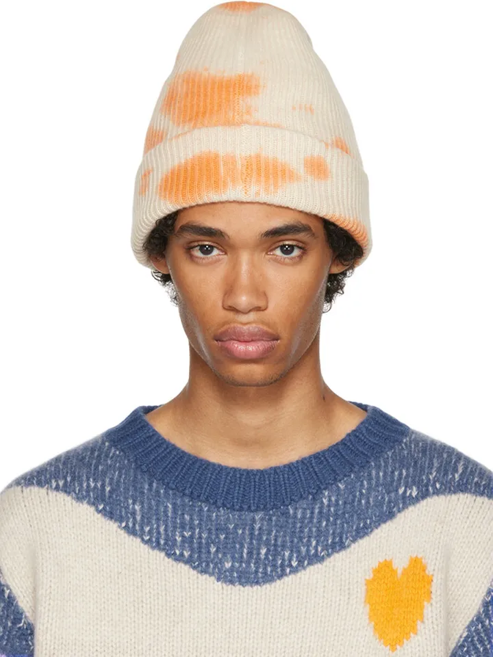 The Elder Statesman Orange Hot Parker Beanie