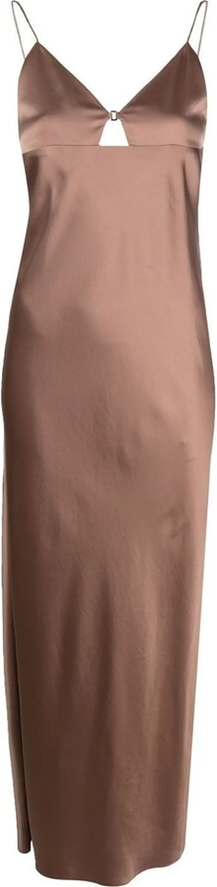 Satin-Finish Slip Dress