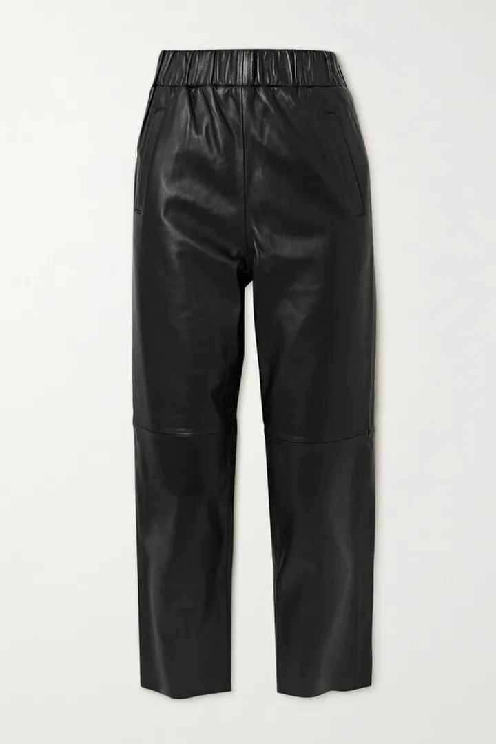 Stand Studio - Noni Leather Track Pants - Black