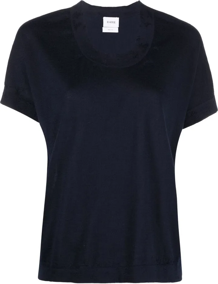 Short-Sleeve Cashmere Top