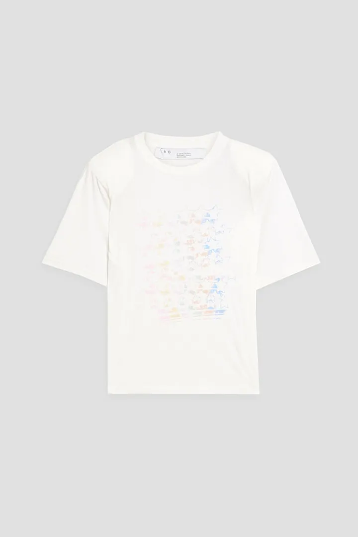Stars printed cotton-jersey T-shirt