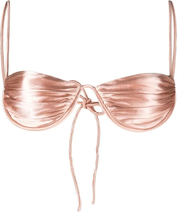 Silent satin bikini top