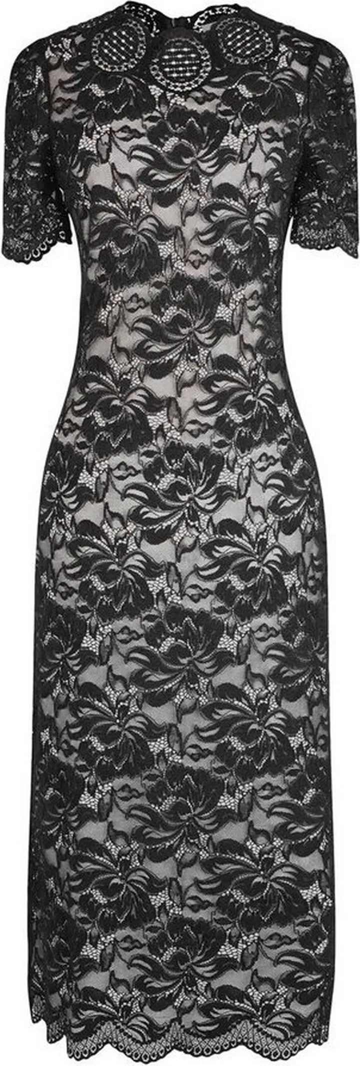 Paco Rabanne Floral Embroidered Midi Slim-Fit Dress