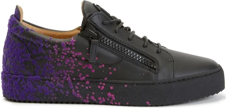 Painterly-Print Low-Top Sneakers