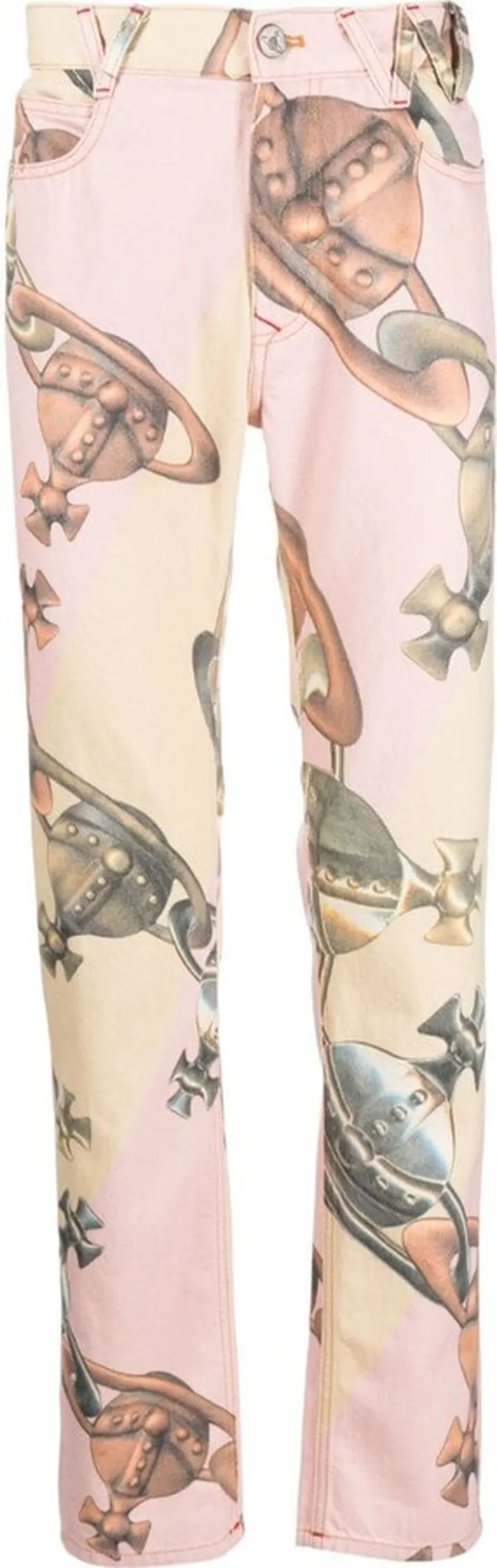 Logo-Print Tapered Jeans