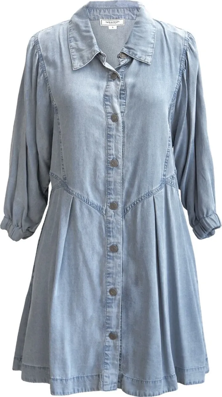 Belle & Bloom - Supercut Denim Dress - Mid Denim