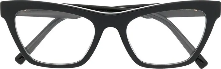 Logo-Plaque Cat-Eye Frame Glasses