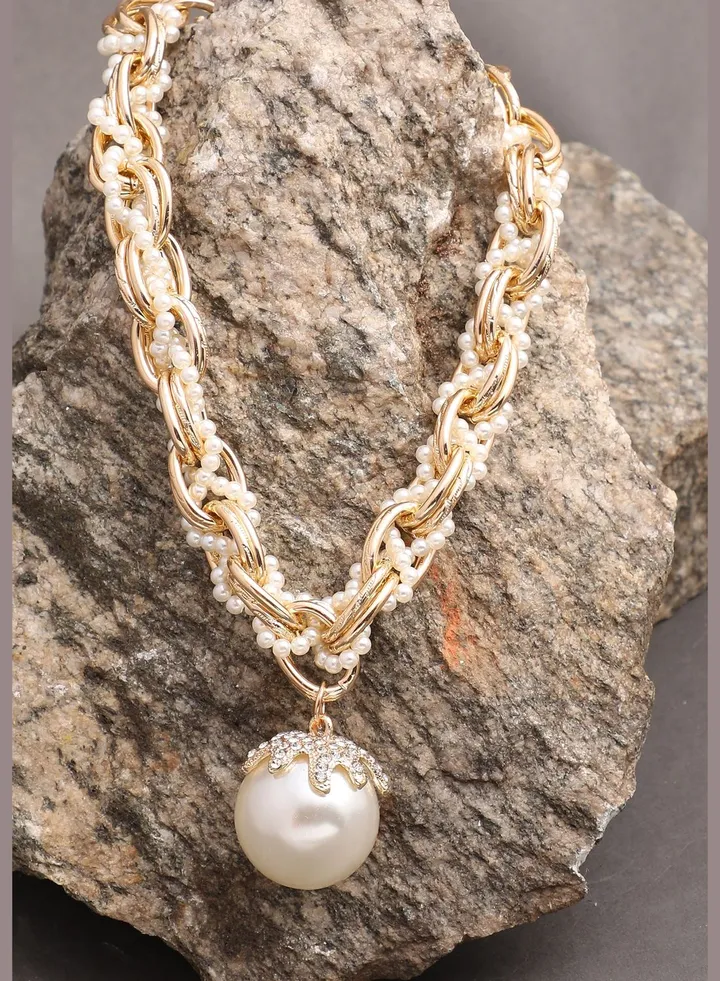 Gold Plated Pearls Necklace