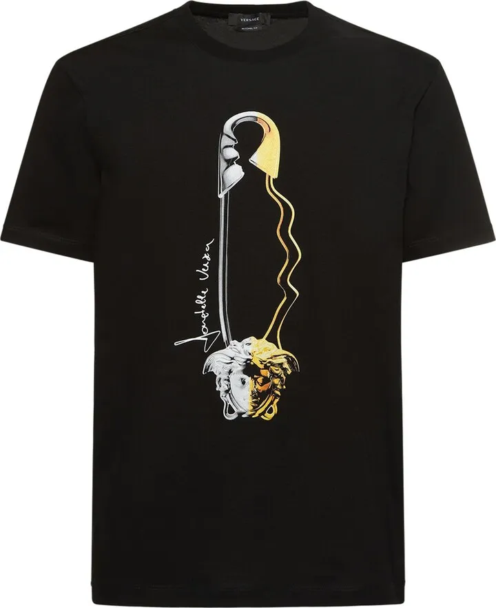 Medusa pin print cotton jersey t-shirt