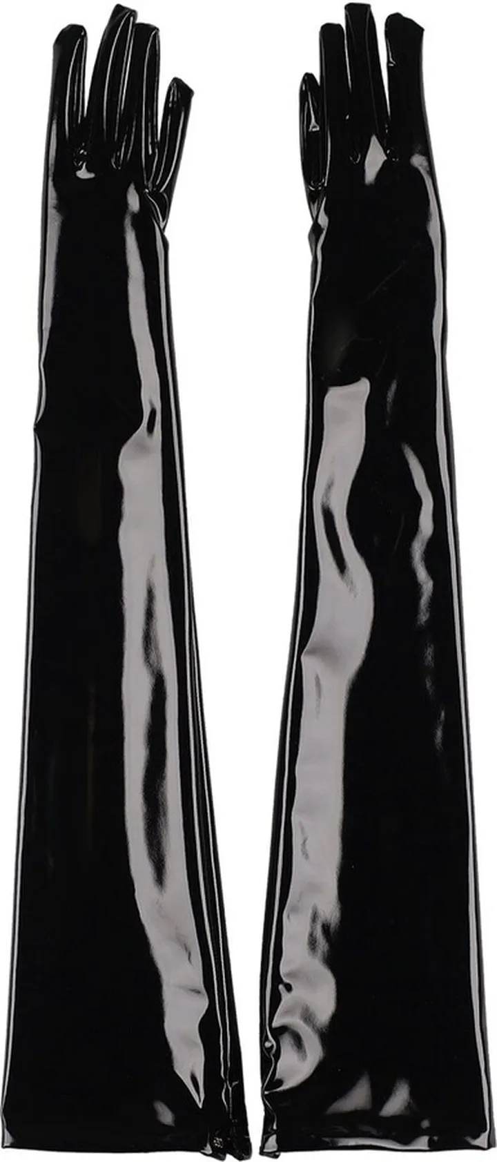 Long shiny gloves