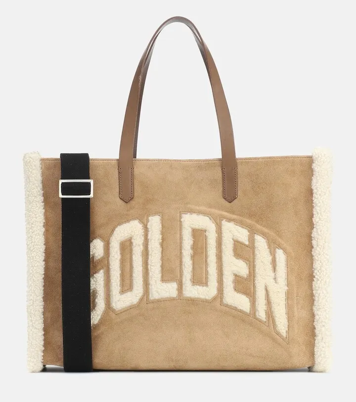 California shearling and suede tote