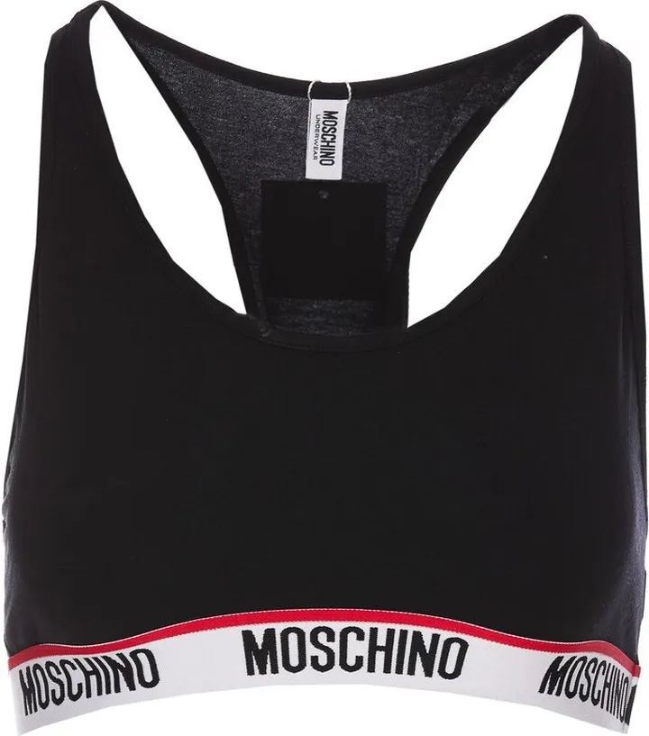 Moschino Teddy Bear Logo Band Sports Bra