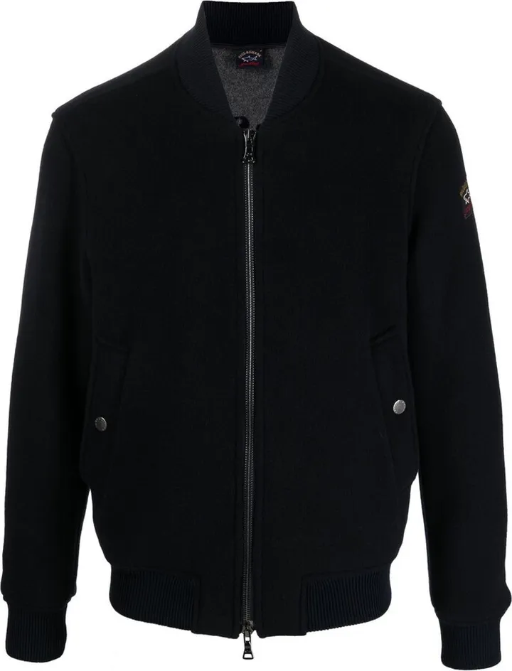 Logo-Print Zip-Up Bomber Jacket