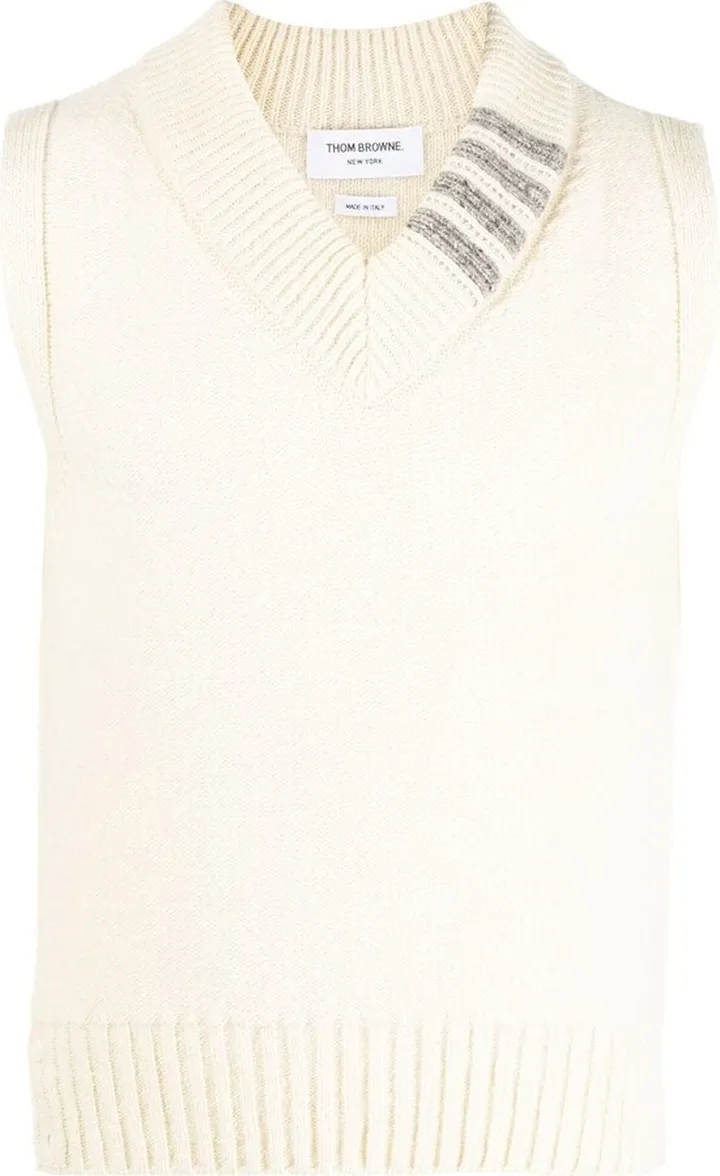 4-Bar stripe knit vest