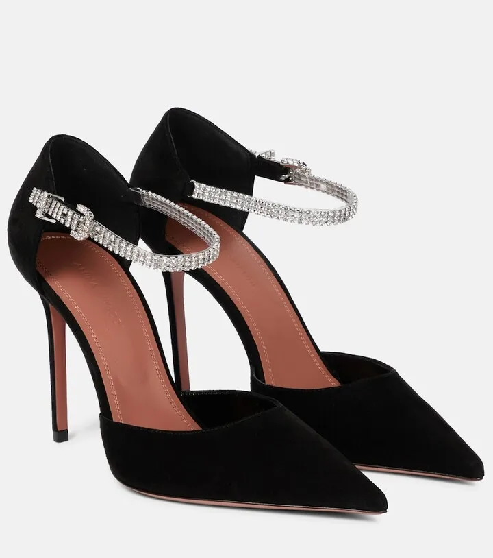 Ursina embellished suede pumps