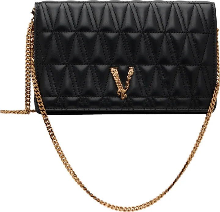 Versace Black Virtus Clutch