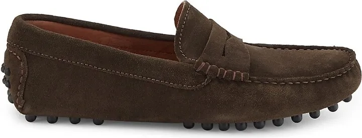 Suede Driving Penny Loafers