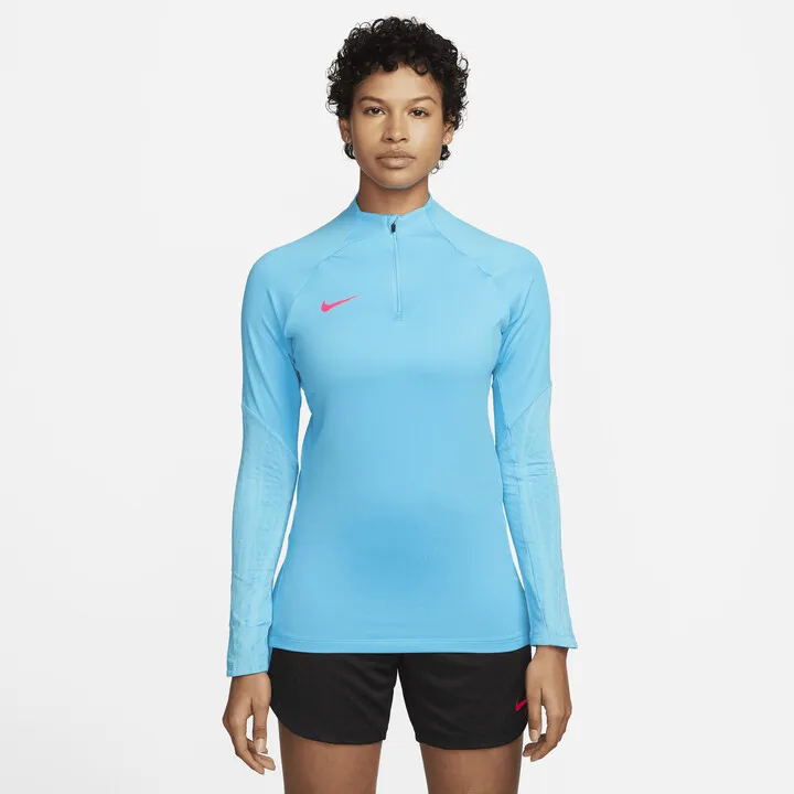 Nike Women's Dri-FIT Strike Long-Sleeve Drill Top in Blue