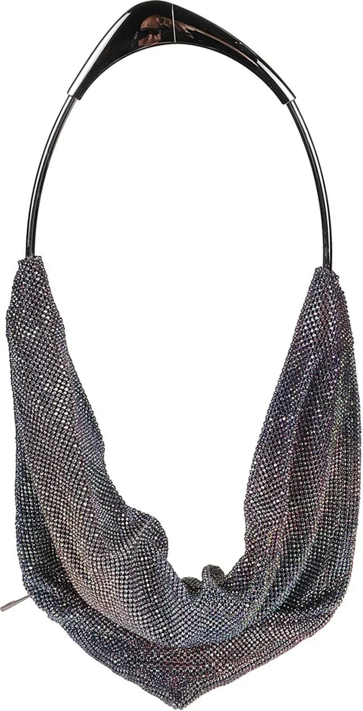 Metal Handle Embellished Coating Tote