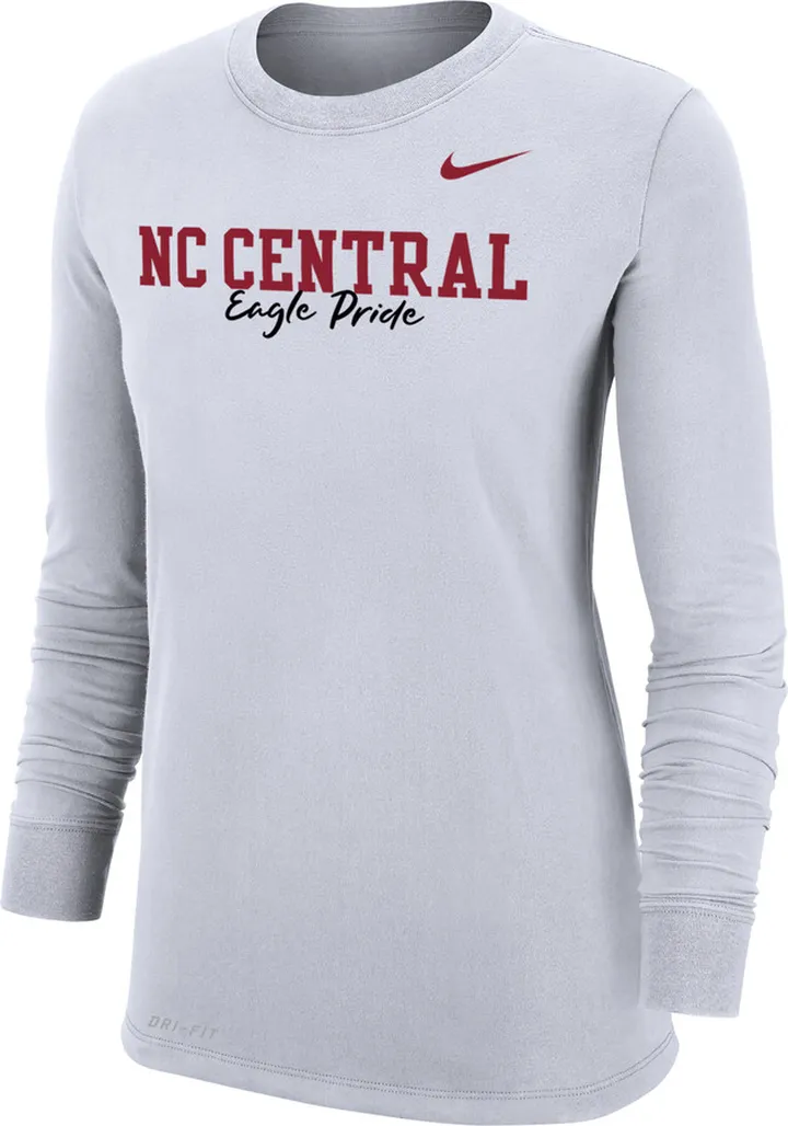 Nike Women's College Dri-FIT 365 North Carolina Central Long-Sleeve T-Shirt in White